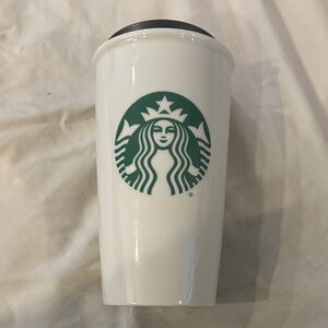 Starbucks Classic White Tumbler with logo